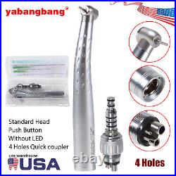 1-10 Dental Handpiece High Speed Air Turbine + 4 Hole quick Coupler Fit NSK/KaVo