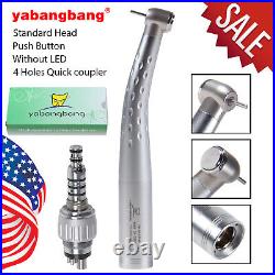 1-10 Dental Handpiece High Speed Air Turbine + 4 Hole quick Coupler Fit NSK/KaVo