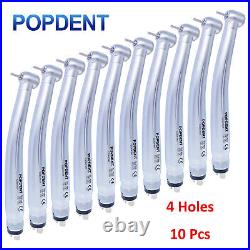 10 POPDENT Dental High Speed Handpiece Push Turbine 4 Holes Fit NSK Pana Max