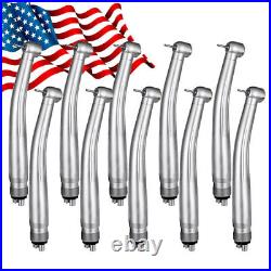 10 pcs Dental High Speed Handpiece Standard Head Push Button 4 Hole