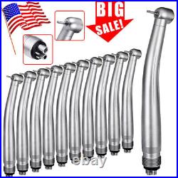 10 pcs Dental High Speed Handpiece Standard Head Push Button 4 Hole