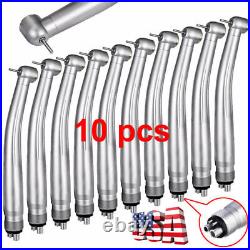 10 pcs Dental High Speed Handpiece Standard Head Push Button 4 Hole