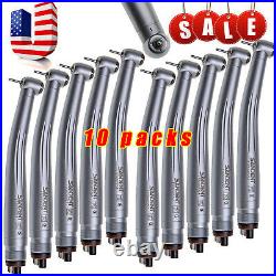 10 pcs SANDENT NSK Style Dental High Speed Handpiece Push Button Clean 4Hole USA