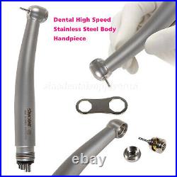 10Dental High Speed Handpiece Triple-Way Spray 4Hole Stainless Fit NSK SANDENT
