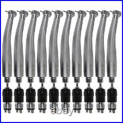 10Dental High Speed Turbine Handpiece Standard Head Quick Coupler 4hole fit NSK