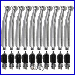 10NSK Style Dental High Speed Turbine Handpiece Large Head +Quick Coupler 4hole