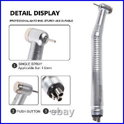 10X NSK Style Dental High Speed Turbine Handpiece Push Button 2/4 Hole Y1CBA4 UK