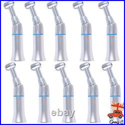 10pcs Dental Low Slow Speed Handpiece Contra Angle Push Button Type 2.35mm Burs