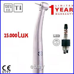 25.000 Lux 38W Titan Torque Head Dental High Speed Handpiece For Sirona Coupler