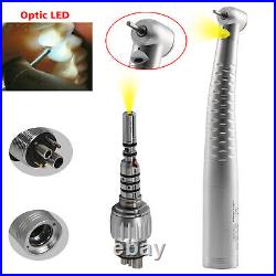 2PCS 6H Dental LED Fiber Optic High Speed Handpiece Push Button Standard