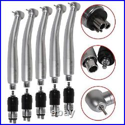 5 Dental NSK style High Speed Push Button Handpiece 4holes Quick Coupler Swivel