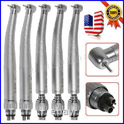 5 KaVo Style Dental Handpiece High Speed Push with4 Hole Quick Coupler 360 Swivel