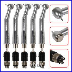 5Dental High Speed Large Head Handpiece Turbine With Coupling Coupler 4H fit NSK