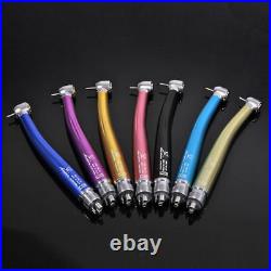 7X NSK Style Dental High Speed 4-H Handpiece Push Button Air Turbine 7 Color UK