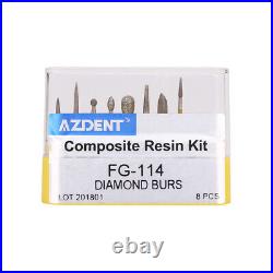 AZDENT Dental Diamond Bur FG Composite Resin Kit FG114 For High Speed Handpiece