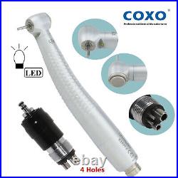 COXO Dental LED Self Power High Speed Turbine Handpiece NSK 4 Hole Coupling UK
