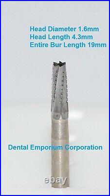 Dental Carbide Burs FG # 702 Tapered Fissure CrossCut High Speed HP 100 Pack