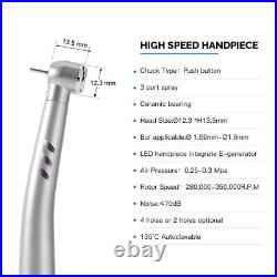 Dental E-generator High Low Speed Handpiece Air Scaler Latch Contra Angle Kit 4H