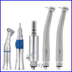 Dental High Low Speed Handpiece Kit Contra Angle Straight Air Motor Push