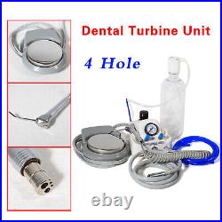 Dental High Low Speed Handpiece Kit & Portable Air Turbine Unit 4 Hole SN4 UK