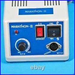 Dental Lab MARATHON 35k Rpm Handpieces Electric Micro motor +10Drills Burs AJQ