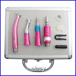 Dental Low High Speed Handpiece Straight Contra Air Motor Turbine Pink Triple LE