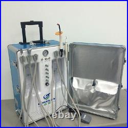 Portable Dental Unit With Air Compressor +Dental Chair+High Low Speed Handpieces