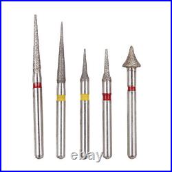 UK 5pcs/kit Dental Diamond Burs Tooth Drill Set Interproximal Enamel High Speed