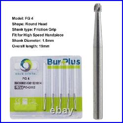 Wave Dental Round Burs High Speed FG 1/2 1/4 1 2 3 4 5 6 7 8 Tungsten Carbide